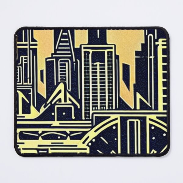 Item preview, Art Deco Style City Buildings designed and sold by EmblemThreads.