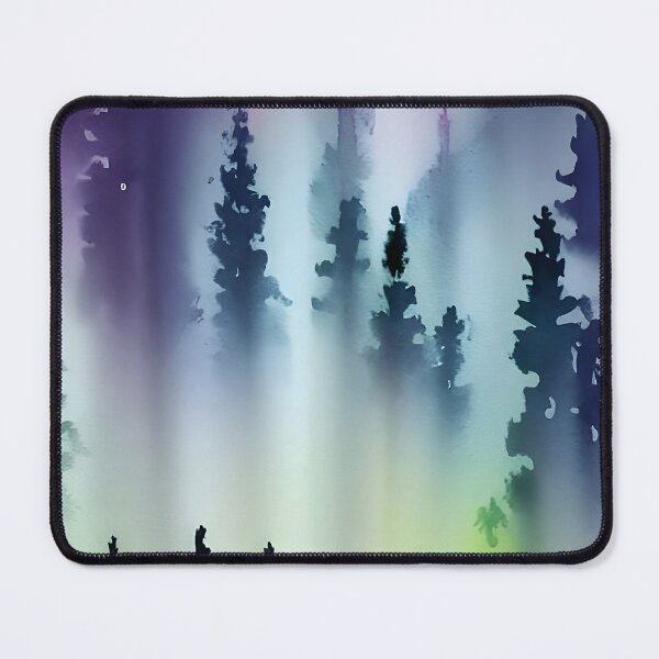 Item preview, Pine Tree watercolor landscape 2 designed and sold by Red Witch Art.