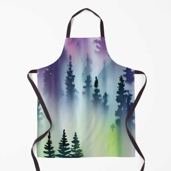 Item preview, Pine Tree watercolor landscape 2 designed and sold by Red Witch Art.
