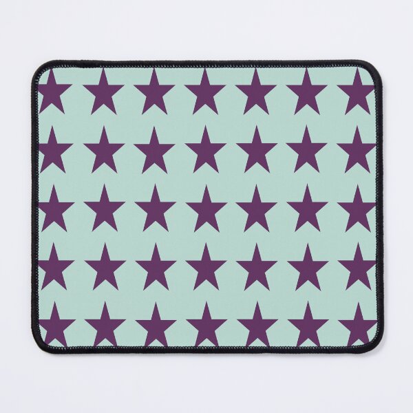 Item preview, Medium AUBERGINE PURPLE and MINT GREEN STARS designed and sold by RachelMacht.