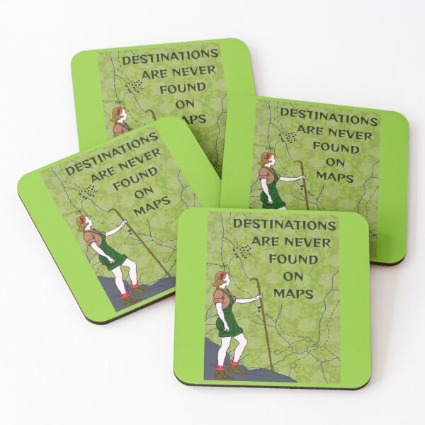 Item preview, Feminist Journey Hiking Quotes - Destinations Are Never Found On Maps designed and sold by LethalPixieDust.