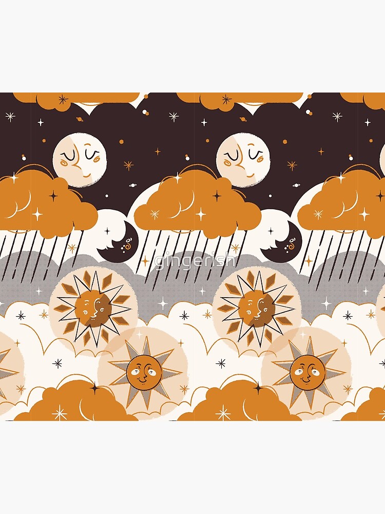 Mid Century Sun & Moon by gingerish