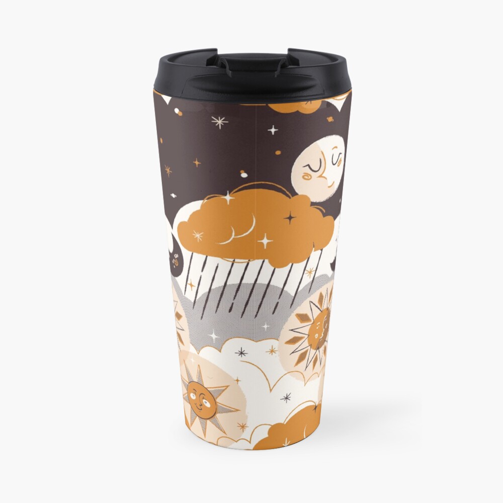 Mid Century Sun & Moon Travel Mug
