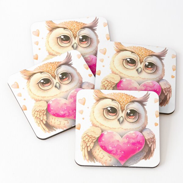 Item preview, Beautiful owl holding a heart designed and sold by Blue-Fall.