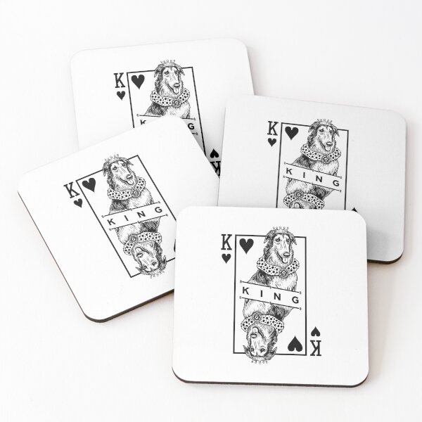 Item preview, Borzoi King Of Hearts Funny Dog Lover Pop Art designed and sold by GrandeDuc.