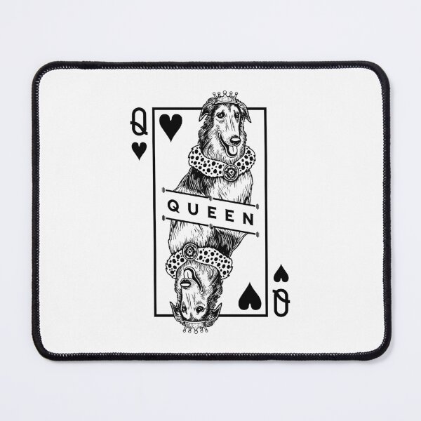 Item preview, Borzoi Queen Of Hearts Funny Dog Lover Pop Art designed and sold by GrandeDuc.