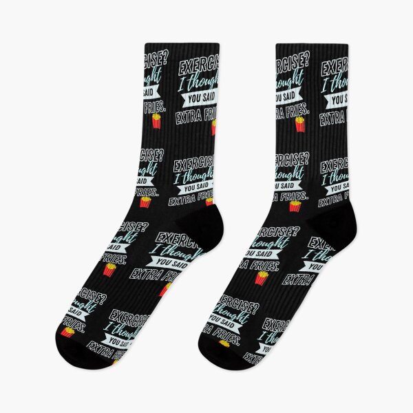 Item preview, Exercise? I Thought You Said Extra Fries designed and sold by scoutsunlimited.