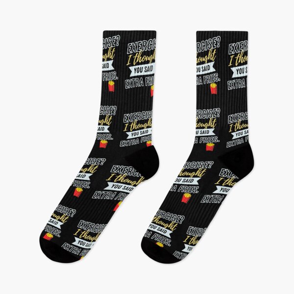Item preview, Exercise? I Thought You Said Extra Fries designed and sold by scoutsunlimited.