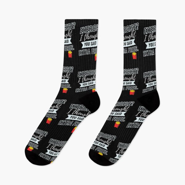 Item preview, Exercise? I Thought You Said Extra Fries designed and sold by scoutsunlimited.