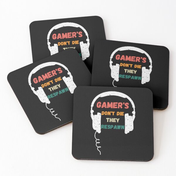 Item preview, Gaming Slogans - Gamers Dont Die They Respawn - Funny Gamer Novelty Designs designed and sold by ImagesDesigns.