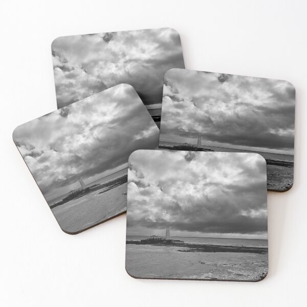 Item preview, April showers at St Mary's Island - Monochrome designed and sold by Violaman.