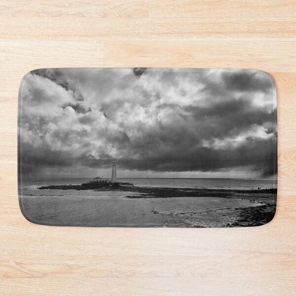 Item preview, April showers at St Mary's Island - Monochrome designed and sold by Violaman.