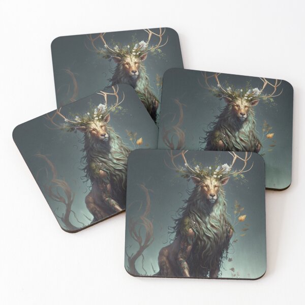 Item preview, The Lion-Deer God: A Mythical Beast of Power and Grace designed and sold by Bold Dark savage.