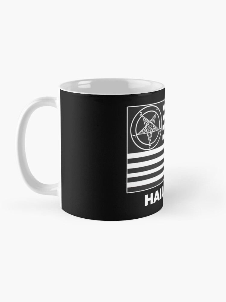Alternate view of Hail Satan 666 With Nuclear Couple- Coffee Mug