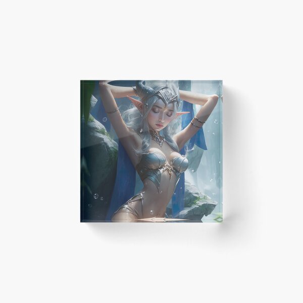 Item preview, Elven princess taking a bath in nature designed and sold by RK - Shop.