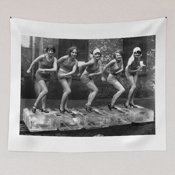 Item preview, Prohibition Era Flappers Dancing on Ice c. 1920 designed and sold by Daniel Hagerman.