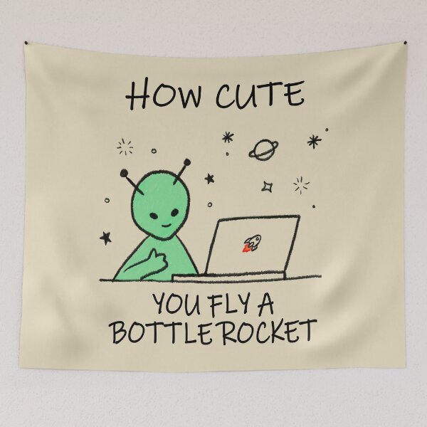 Item preview, How cute, you fly a bottle rocket designed and sold by Blended Designs ⭐⭐⭐⭐⭐.
