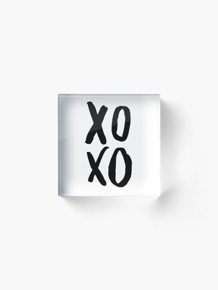 XOXO Poster, Modern Wall Art, Brush Script Art Board Print for