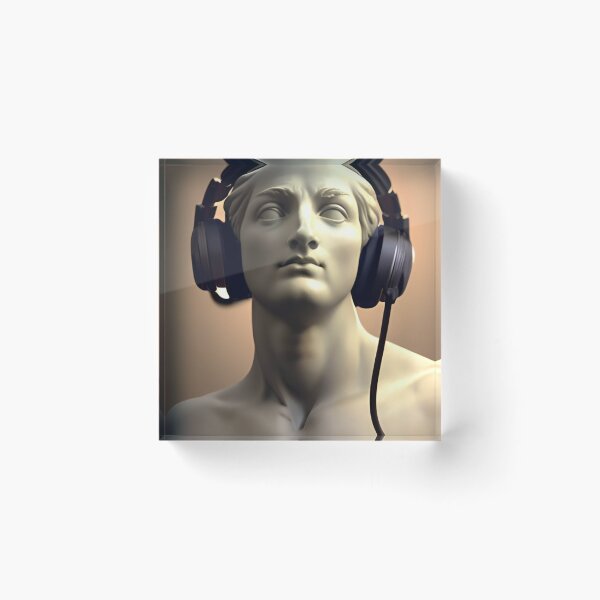 Item preview, A Sculpture Wearing Headphones  designed and sold by ShopSunday.
