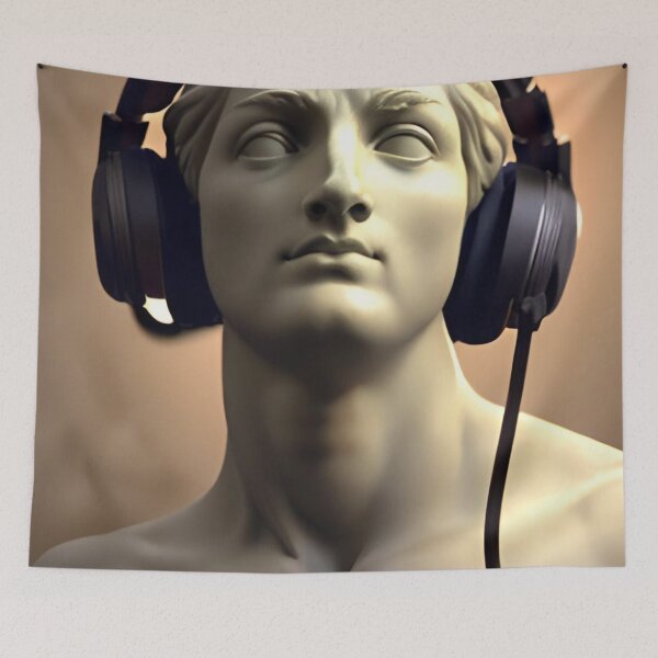 Item preview, A Sculpture Wearing Headphones  designed and sold by ShopSunday.