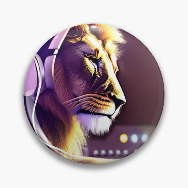 Item preview, Dj Lion Wearing a Pair Of Headphones  designed and sold by ShopSunday.