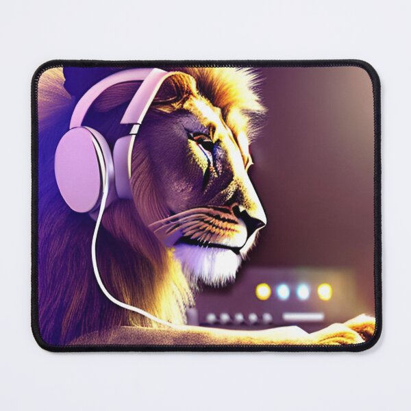 Item preview, Dj Lion Wearing a Pair Of Headphones  designed and sold by ShopSunday.