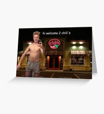hi welcome to chili's Greeting Card