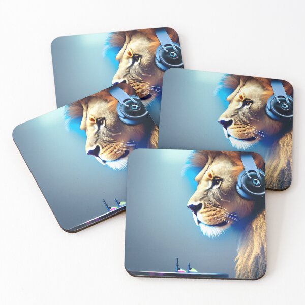 Item preview, A Lion Dj Wearing A Pair Of Headphones  designed and sold by ShopSunday.