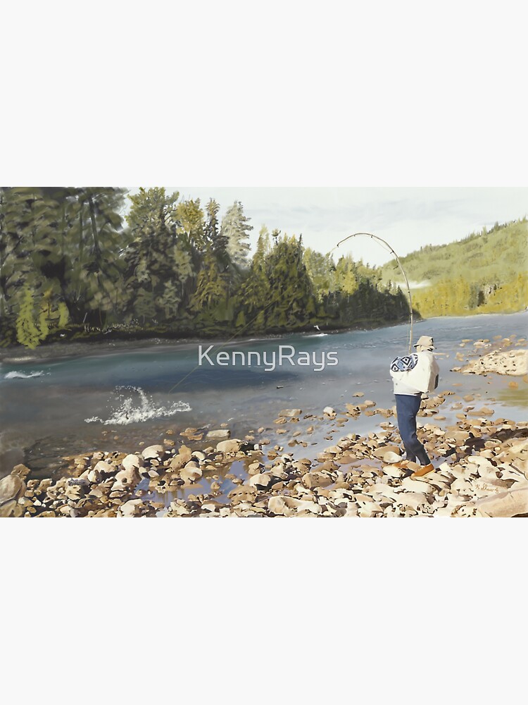 Thumbnail 3 of 3, Sticker, Fishing you were here. designed and sold by KennyRays.