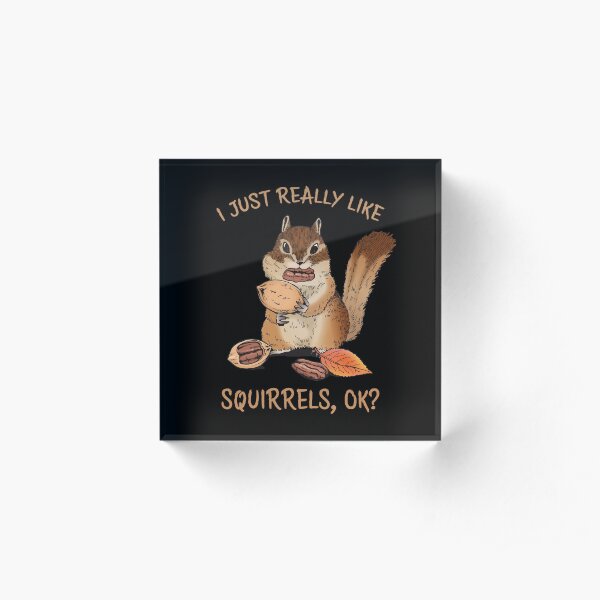 I Just Really Like Squirrels Ok Funny Squirrel Lover Acrylic Block