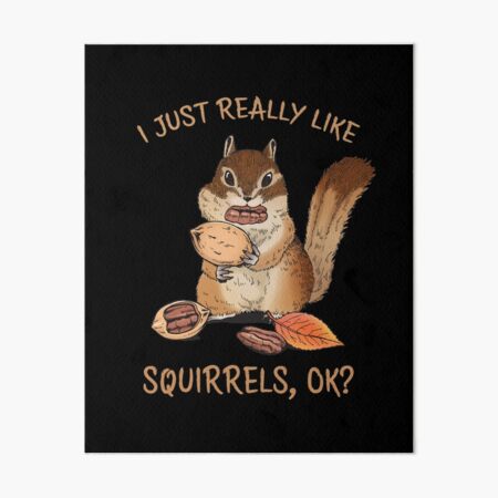 I Just Really Like Squirrels Ok Funny Squirrel Lover Art Board Print