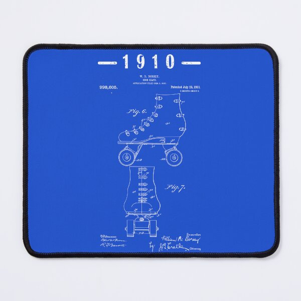 Item preview, Skater roller skate Vintage Patent art Drawing Print designed and sold by ismdesigner.