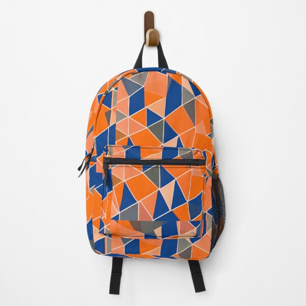 Item preview, Geometric shapes in different colors on orange background designed and sold by PersoPrints.