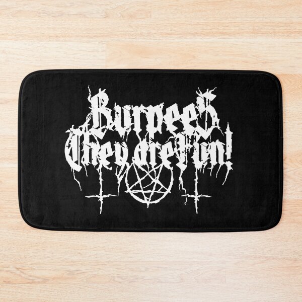 Item preview, Burpees - They are Fun! Black metal fitness humor designed and sold by RAWWR.