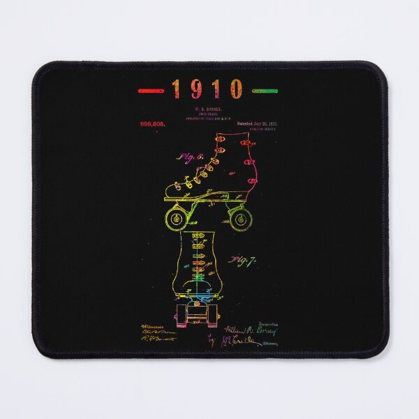 Item preview, Skater roller skate Vintage Patent art Drawing Print - colorful patent art designed and sold by ismdesigner.