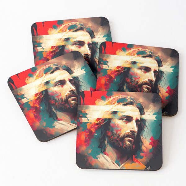 Item preview, Dramatic Jesus Christ Portrait Illustration designed and sold by unrealartwork.