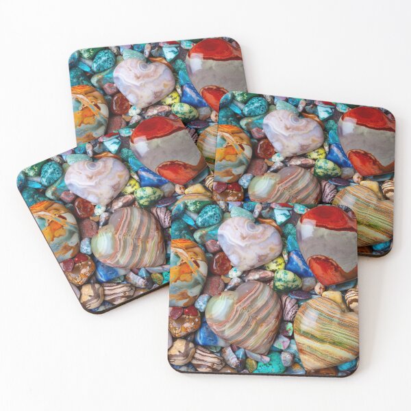 Item preview, Five Stone Hearts On Pile Of Polished Stones designed and sold by Garry Gay.
