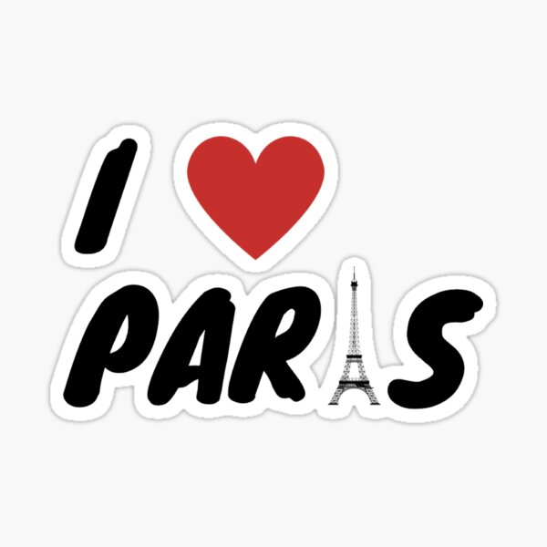 I Love Paris Stickers for Sale | Redbubble