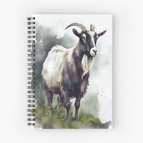 Item preview, Watercolor Goat in a Pasture designed and sold by CGSGraphics.