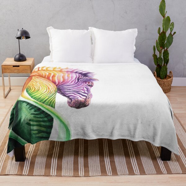 Item preview, Colorful Zebra Watercolor designed and sold by MandalaSoul.