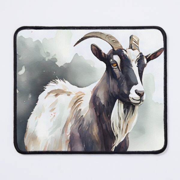 Item preview, Watercolor Goat in a Pasture designed and sold by CGSGraphics.