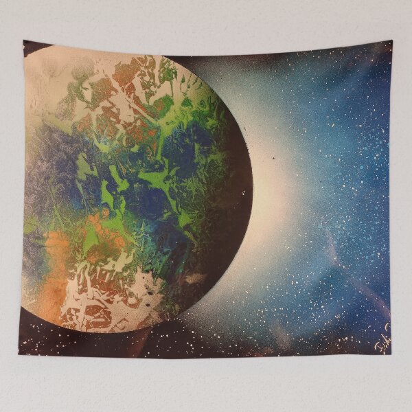 Item preview, Spray paint art earth 2.0 designed and sold by WoodRocksArt.
