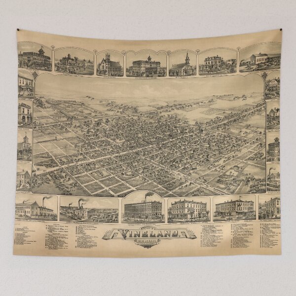 Item preview, Vineland, New Jersey (1885) designed and sold by allhistory.