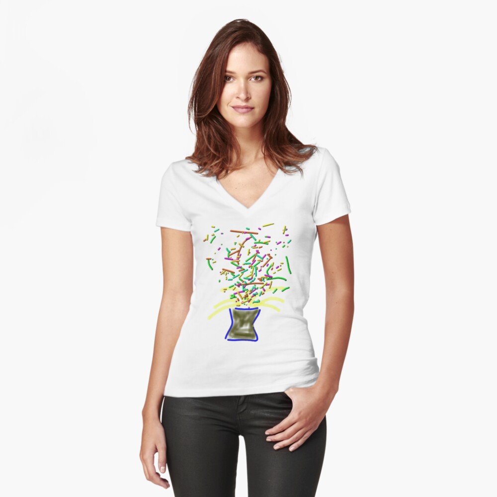 Item preview, Fitted V-Neck T-Shirt designed and sold by KennyRays.