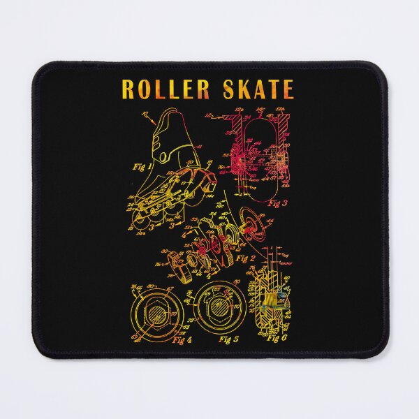 Item preview, Skater roller skate Vintage Patent art Drawing Print - colorful patent art designed and sold by ismdesigner.