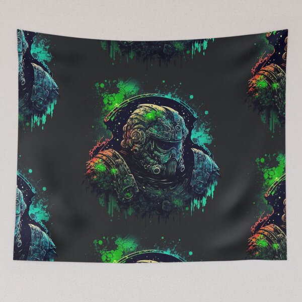 Item preview, Interstellar Defender: Graffiti Art Featuring a Space Marine designed and sold by Abili-Tees.
