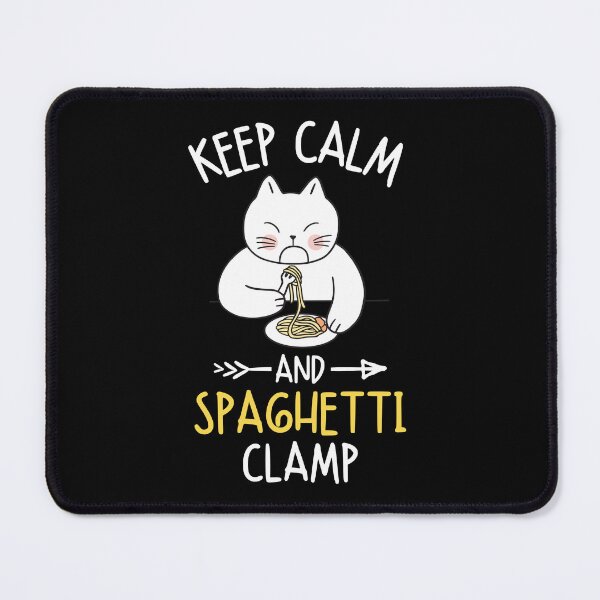 Item preview, Keep Calm and Spaghetti Clamp Cute Funny Cat Eating Italian Food Lovers designed and sold by Moremonclub.