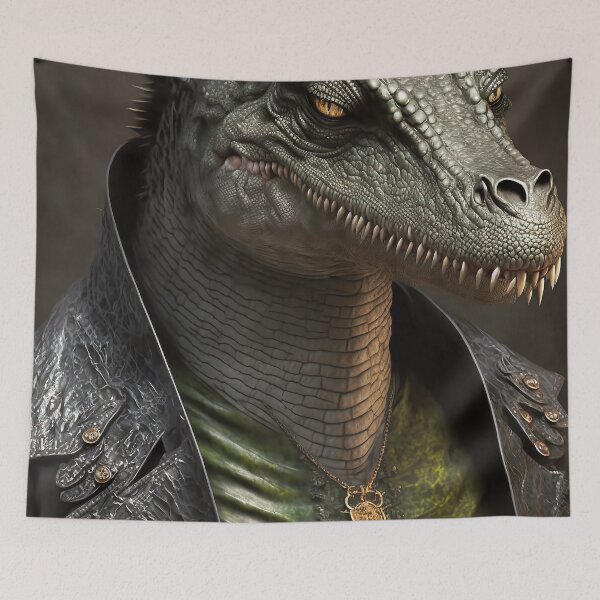 Item preview, Heavy Metal Crocodile (Portrait) designed and sold by Simone Davino.