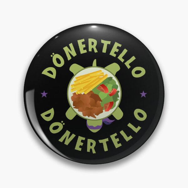 Item preview, Dönertello doner kebab plate Turtle Donatello designed and sold by Sellery-GbR.