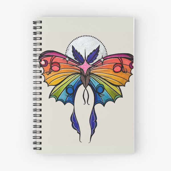 Item preview, Polilla luna arco iris retro designed and sold by StudioRosebud.
